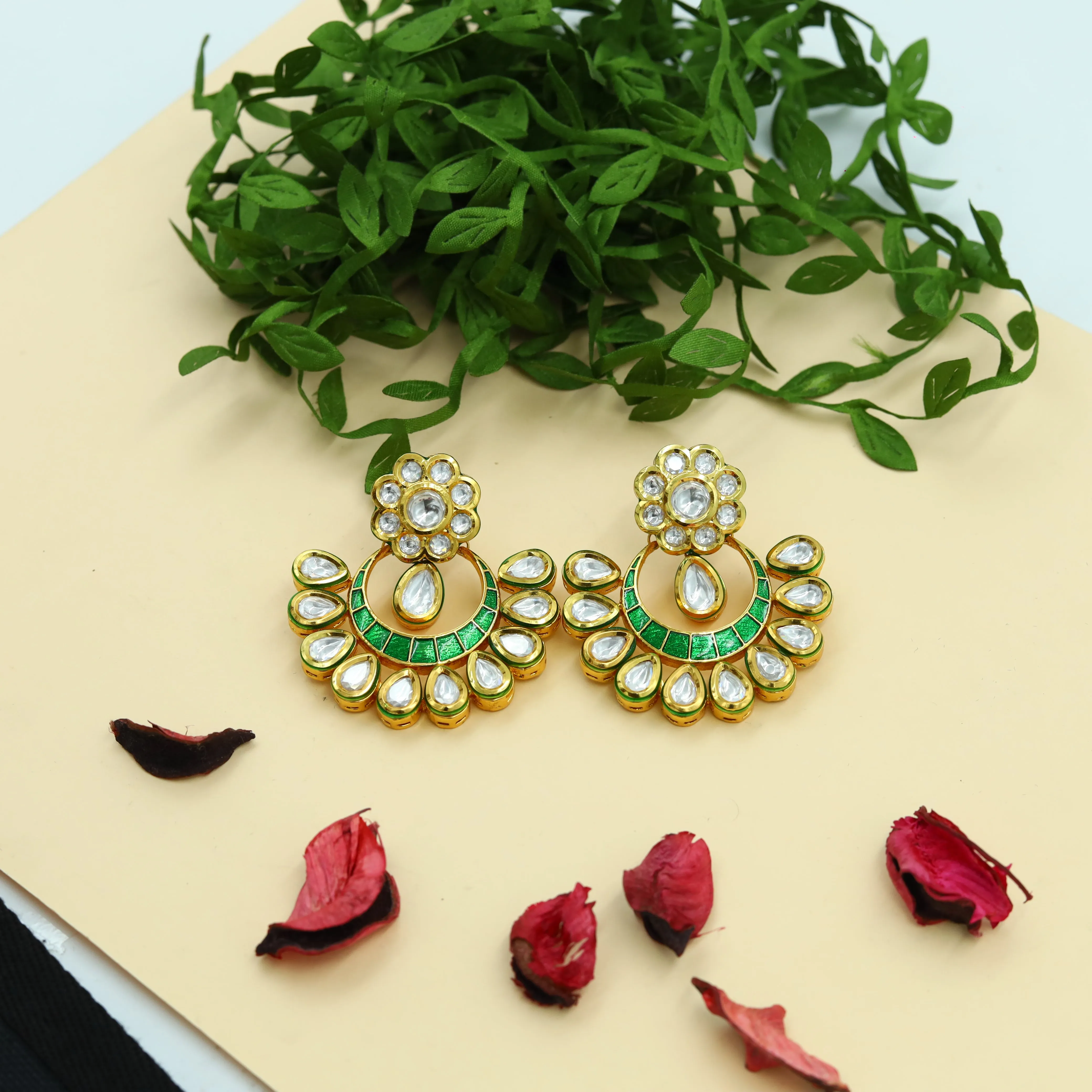 Chandbali Kundan Earring 6559-28