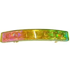 Chanel 1997 Rainbow Lucite Hair Clip Barrette