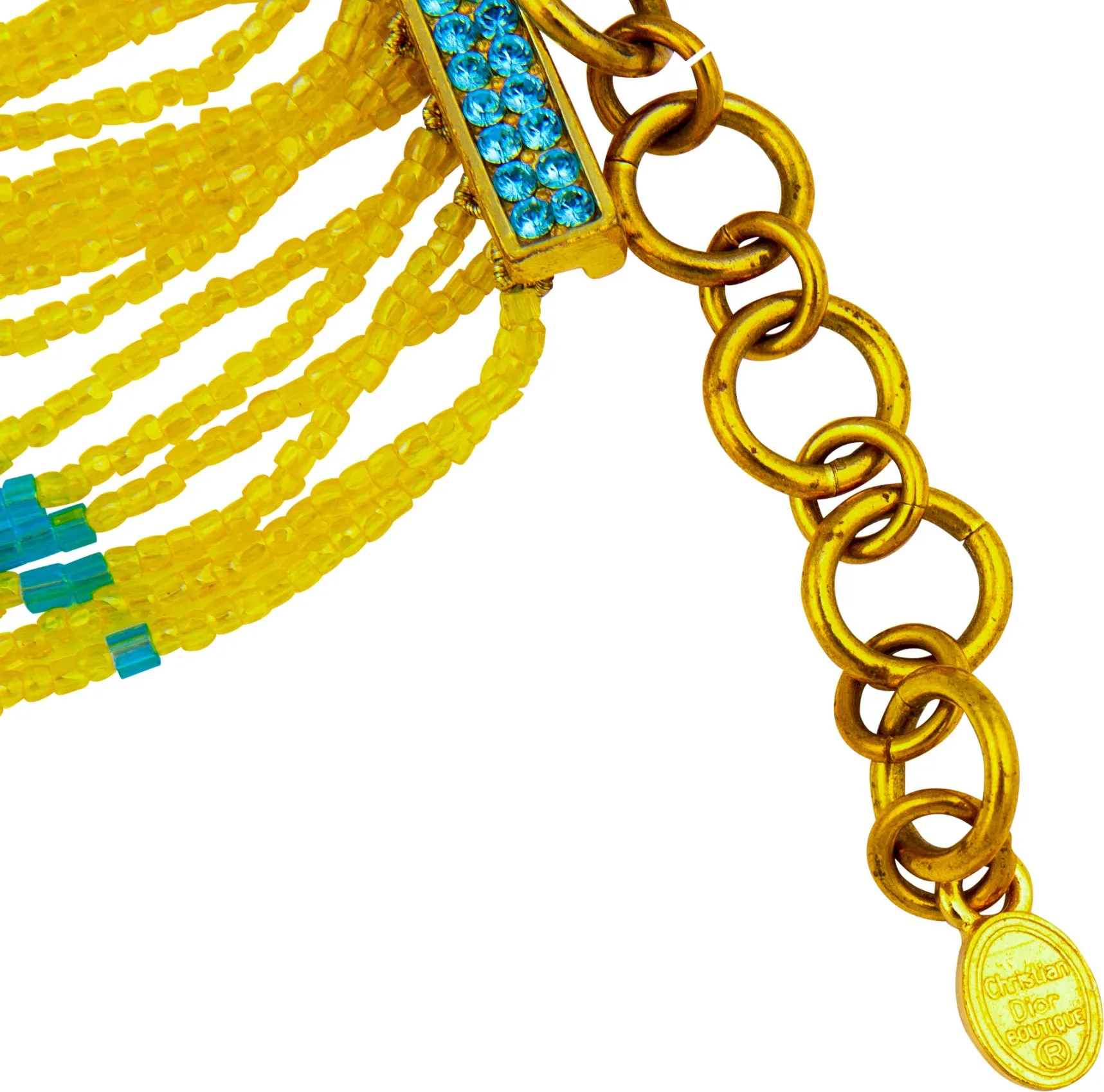 Christian Dior 1997 Maasai Star Beaded Choker Necklace