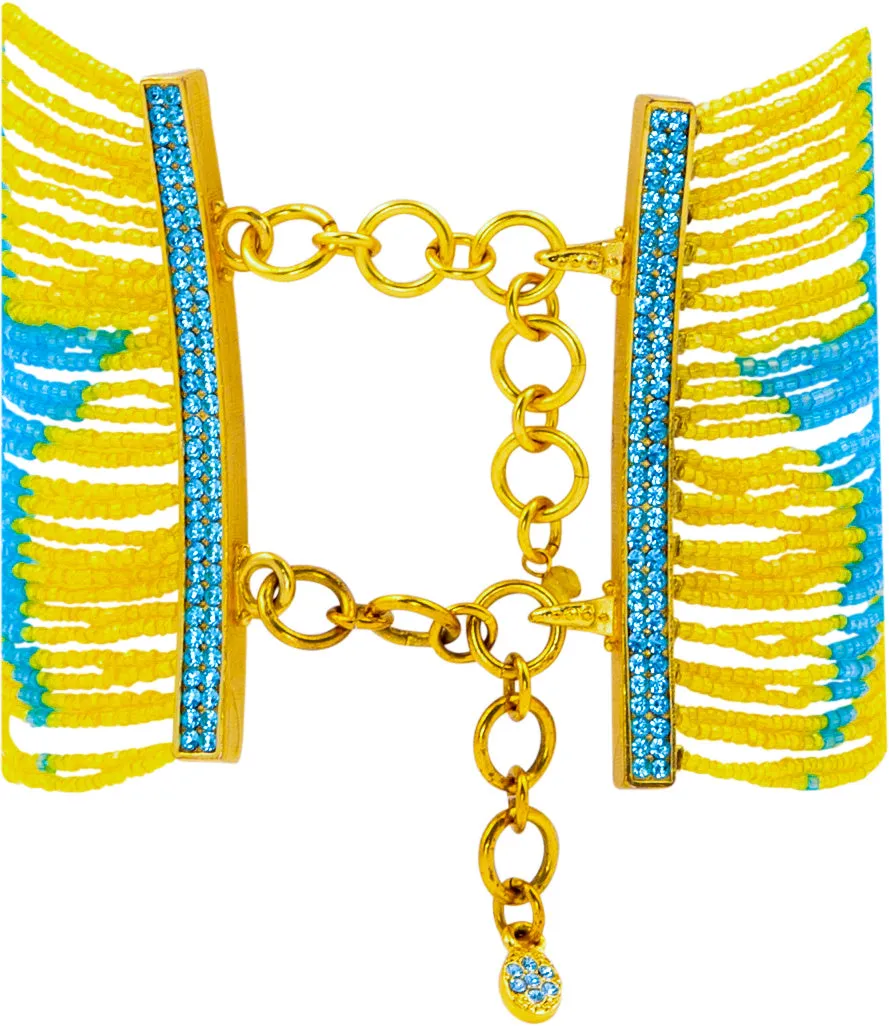 Christian Dior 1997 Maasai Star Beaded Choker Necklace