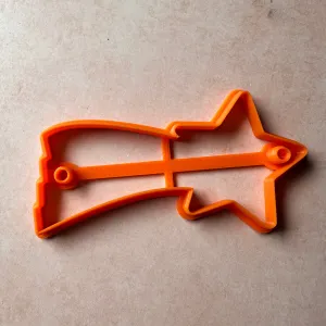 Clay Hair Slide bun cover Cutter Shooting Star | polymer clay barrette