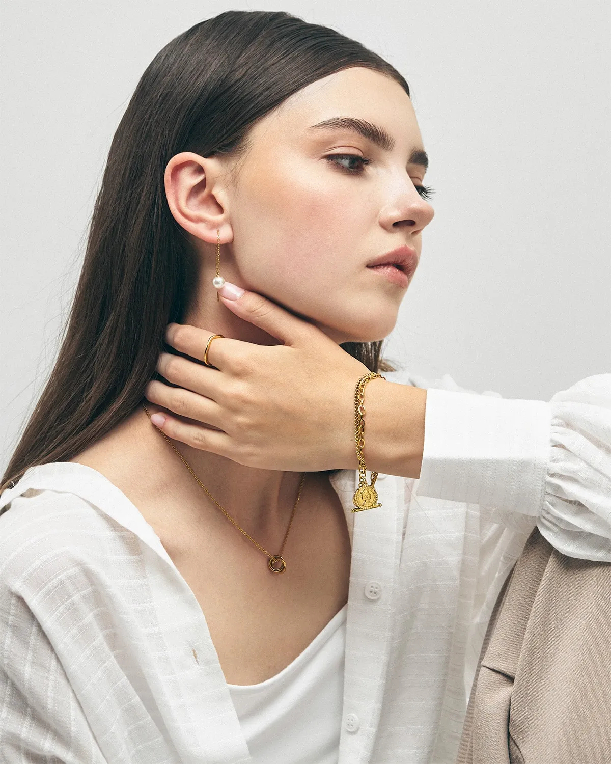 Coin chain bracelet