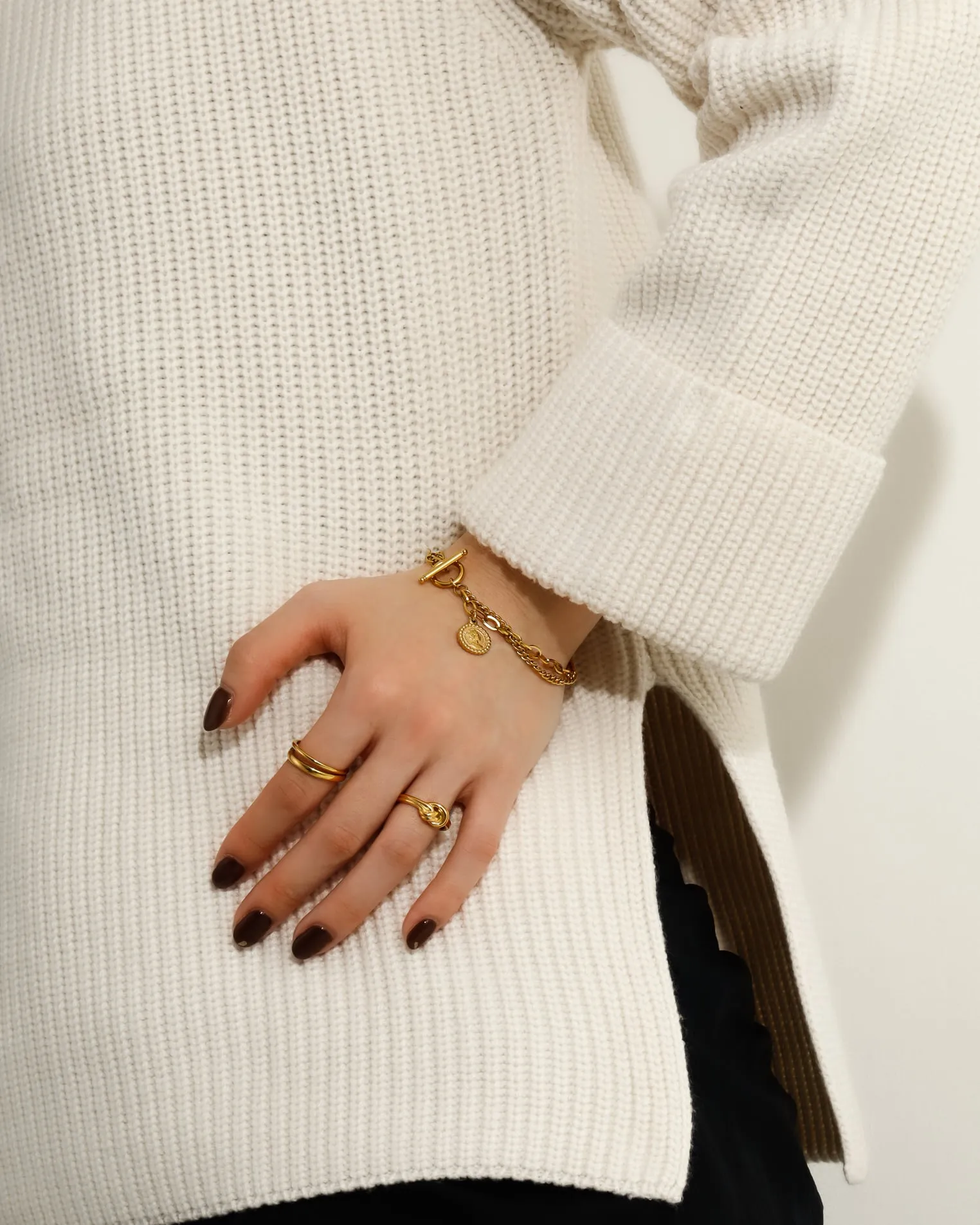 Coin chain bracelet