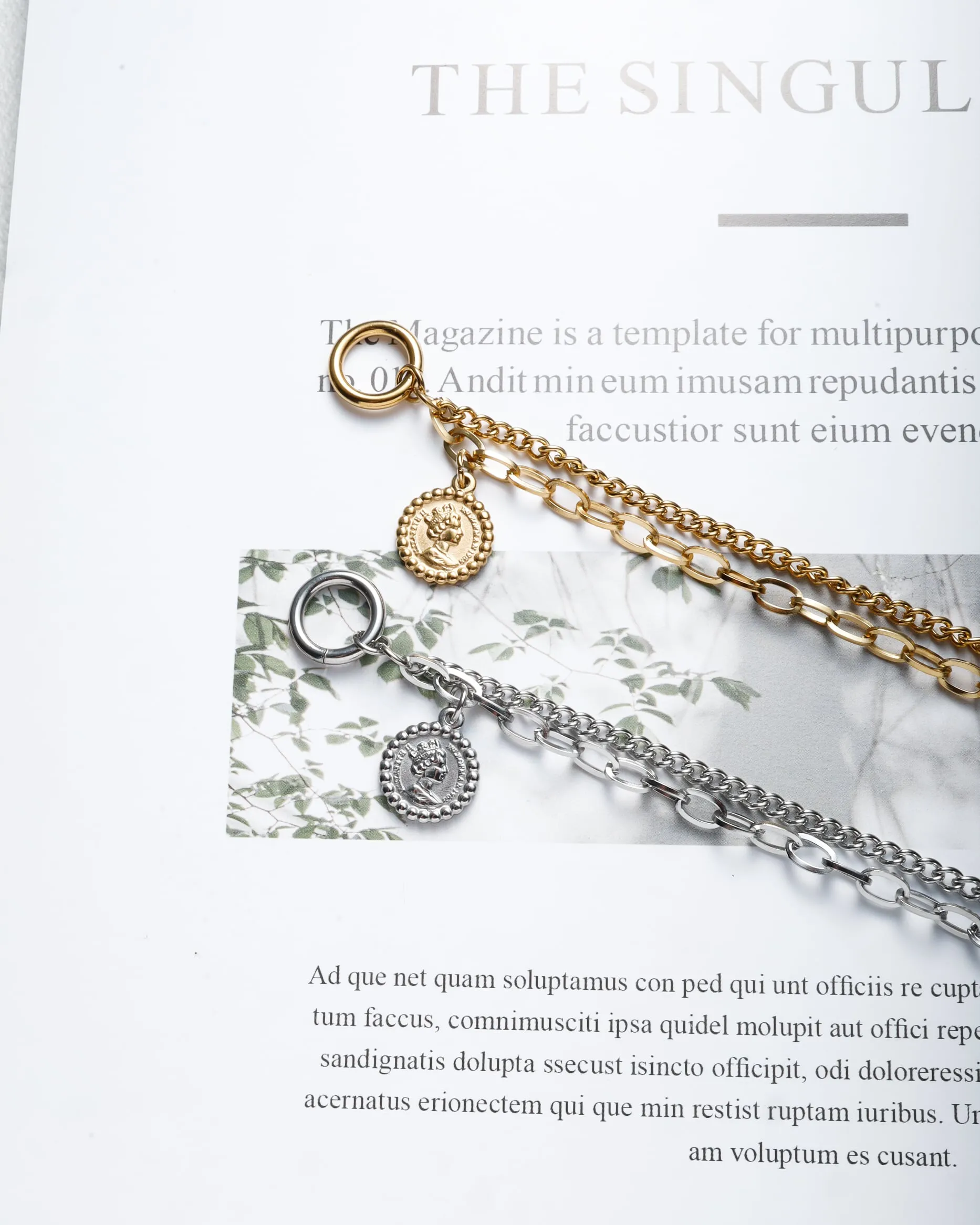 Coin chain bracelet