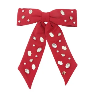 Crimson Bow Barrette