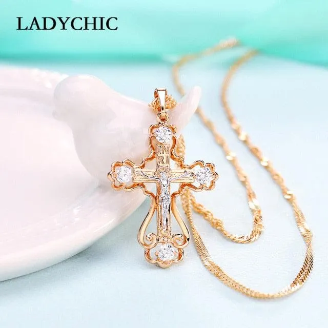 Cross Crystal Necklace