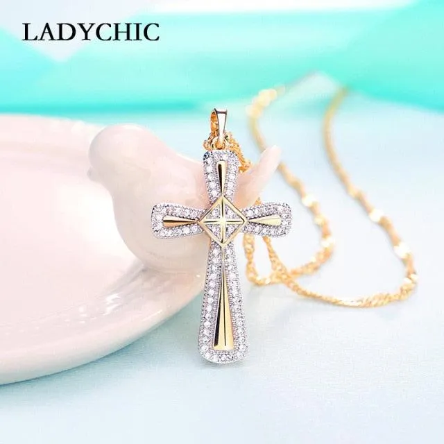 Cross Crystal Necklace