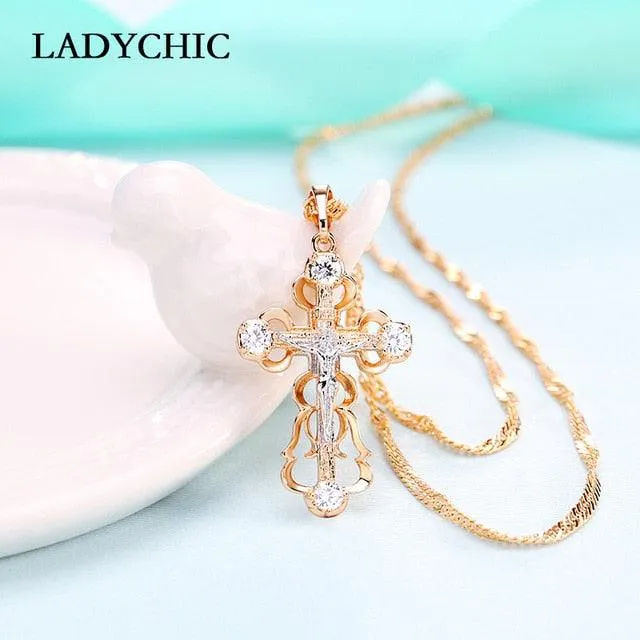 Cross Crystal Necklace