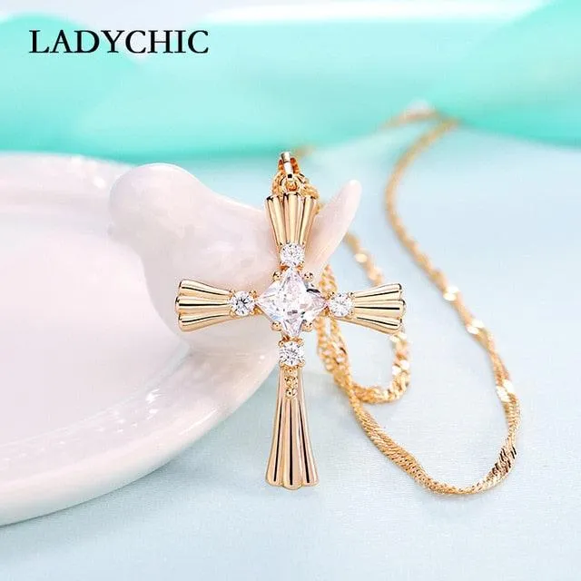 Cross Crystal Necklace
