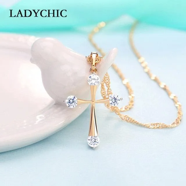 Cross Crystal Necklace