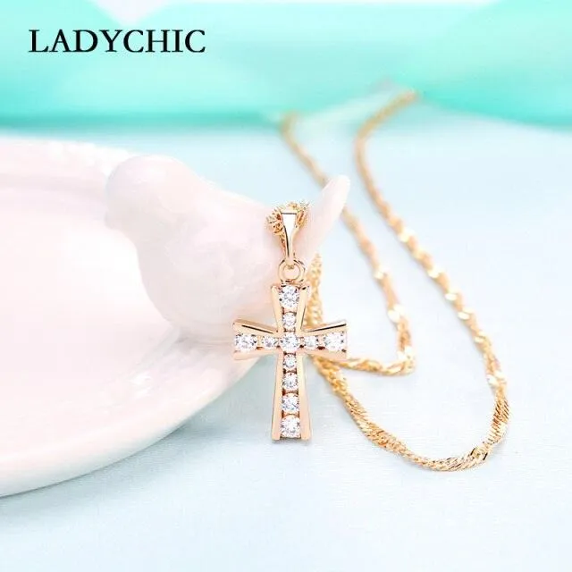 Cross Crystal Necklace