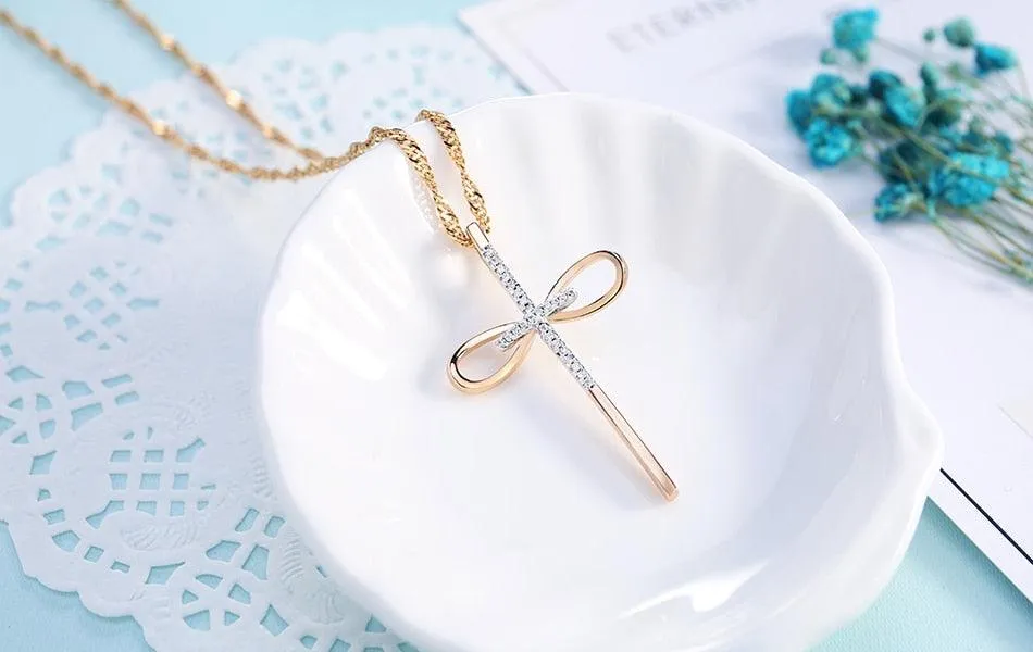 Cross Crystal Necklace