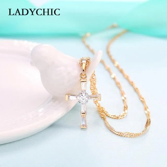 Cross Crystal Necklace