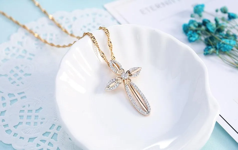 Cross Crystal Necklace