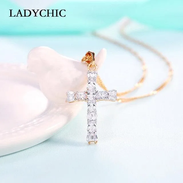 Cross Crystal Necklace