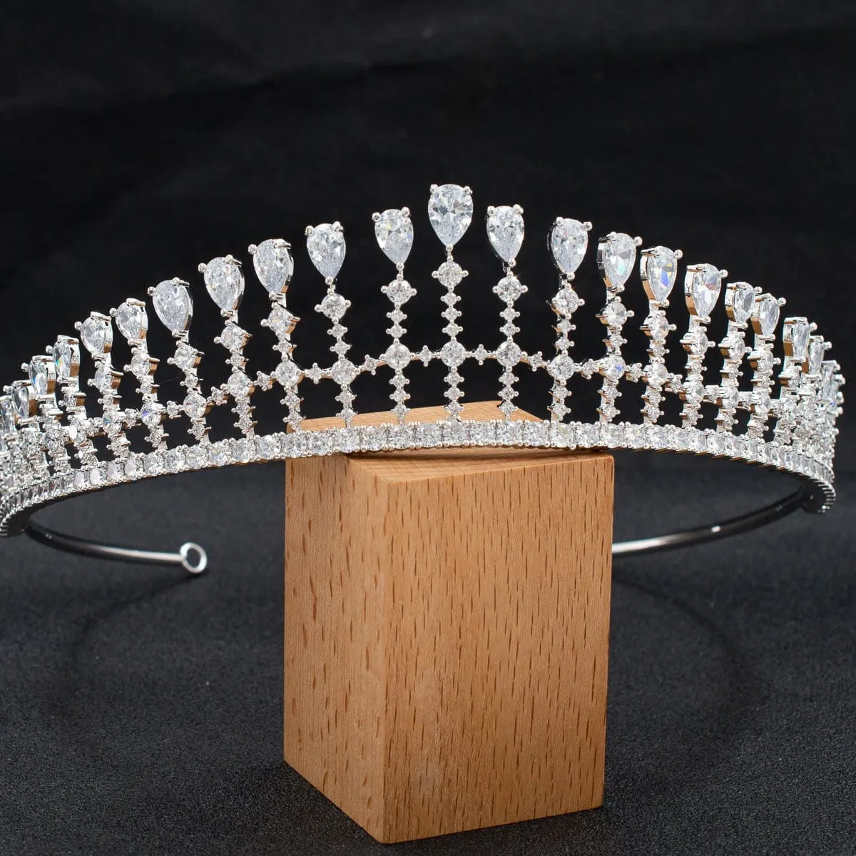 Cubic zircon wedding  bridal royal tiara diadem crown CH10330