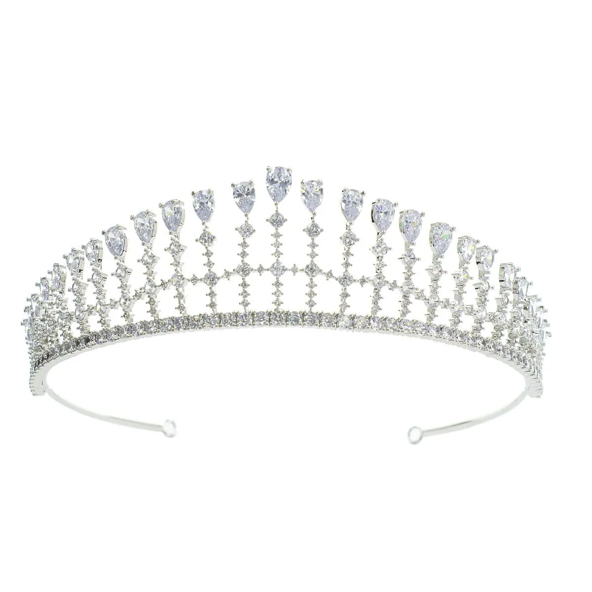 Cubic zircon wedding  bridal royal tiara diadem crown CH10330