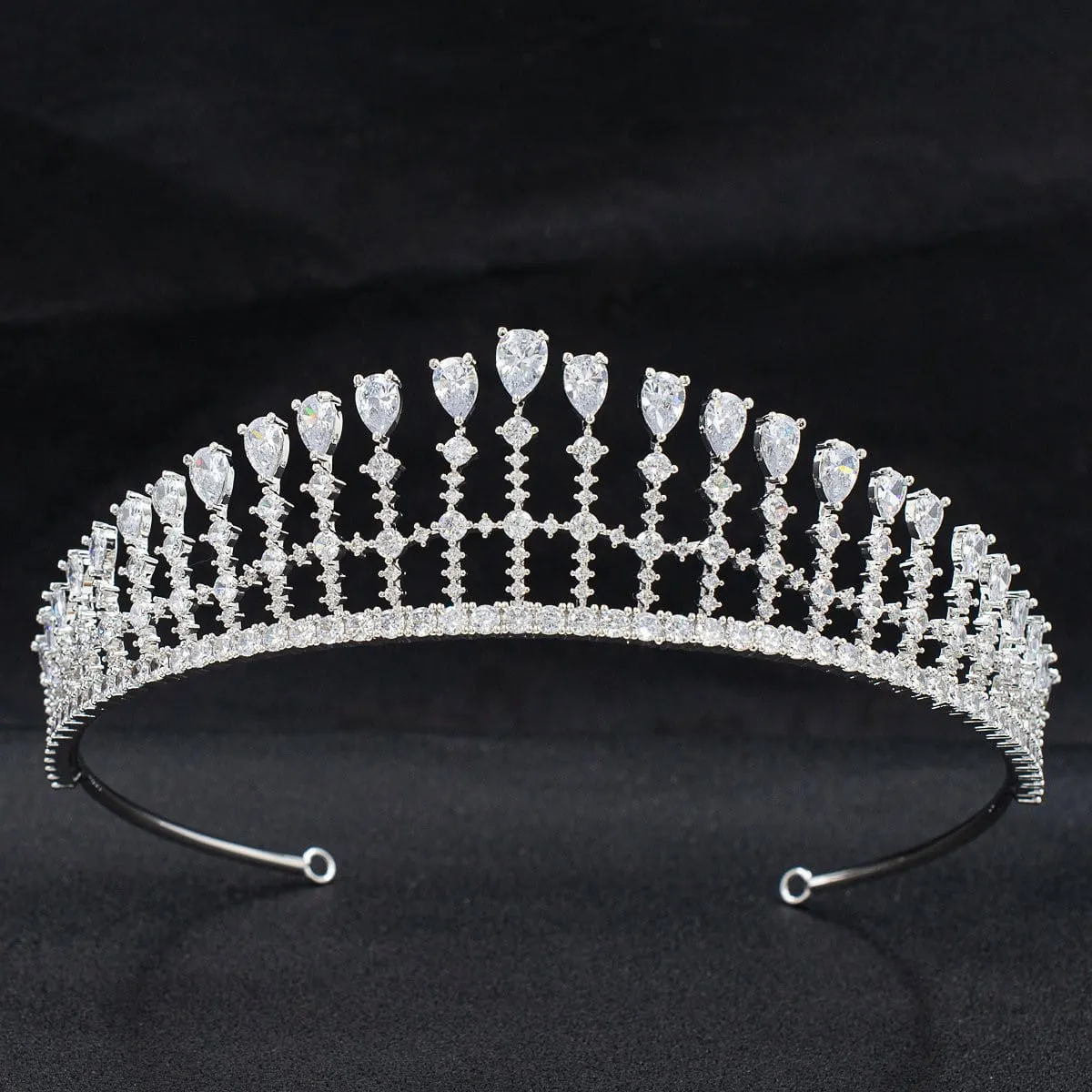 Cubic zircon wedding  bridal royal tiara diadem crown CH10330