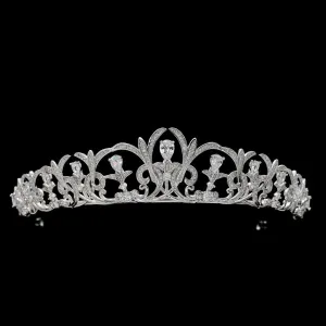 Cubic zirconia tiara diadem for wedding bridal hair jewelry CH10120