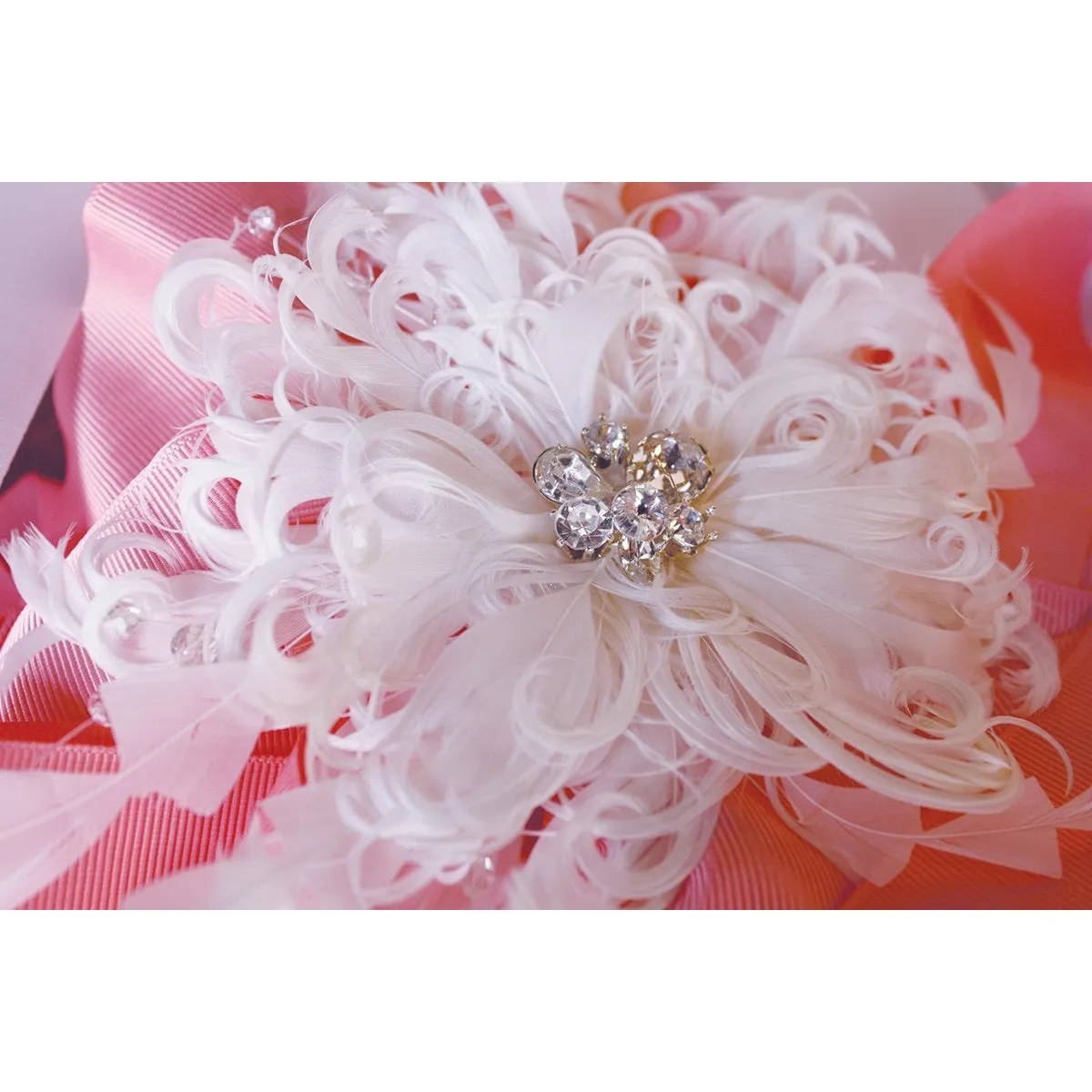 Curled Feather Flower Comb