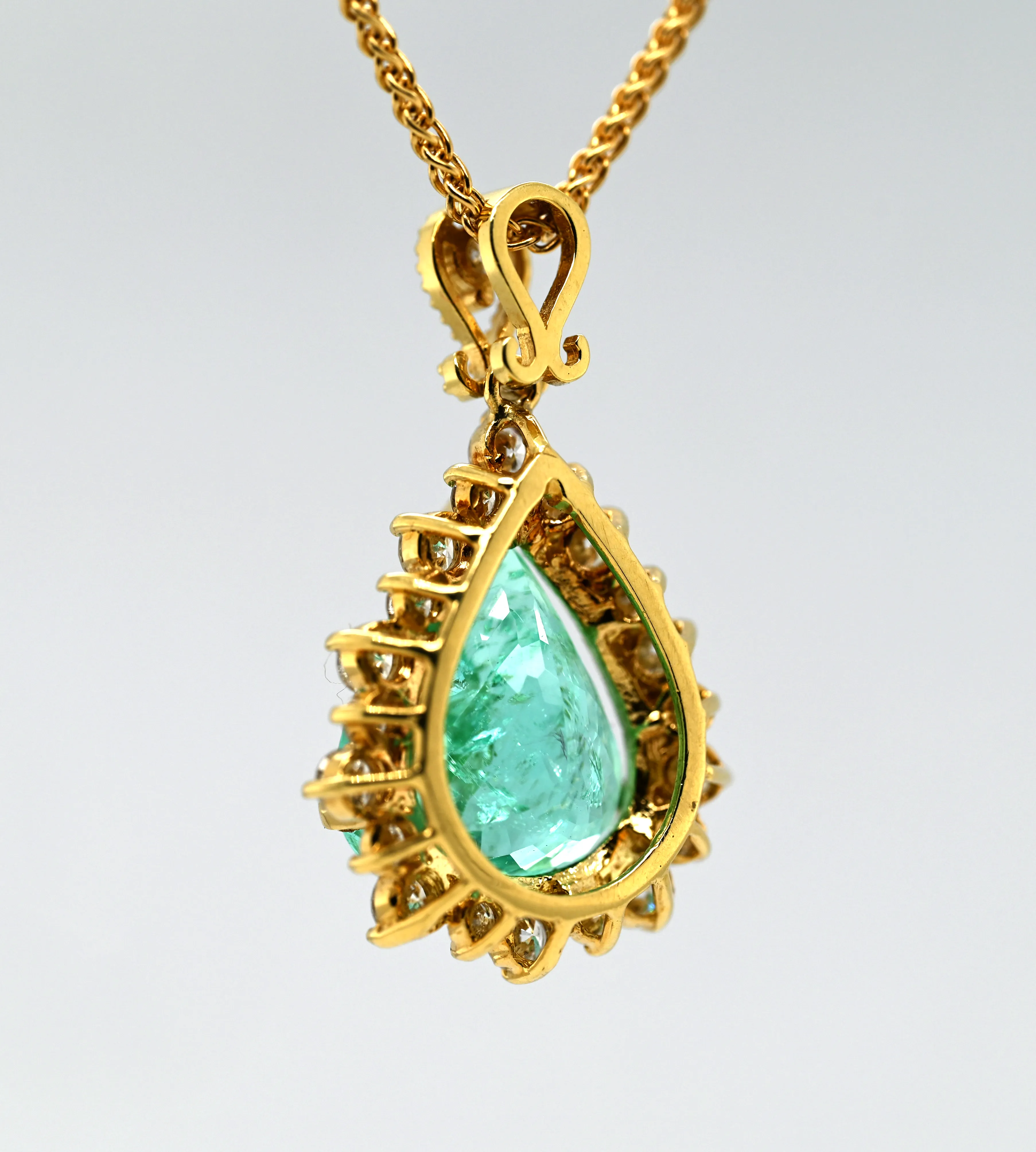 Custom 14.94 Carat Paraiba Tourmaline Necklace