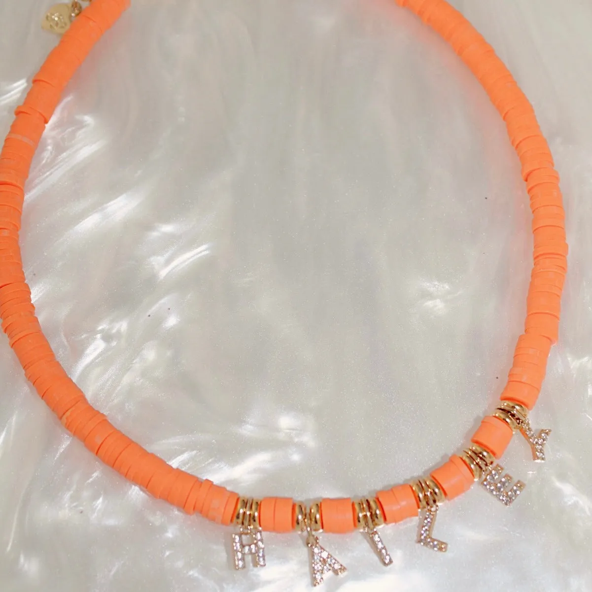 Custom Candy Shop Necklace in Tangerine