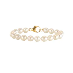 Cute As A Button - Pearl Bracelet - 14k Gold Lobster Clasp