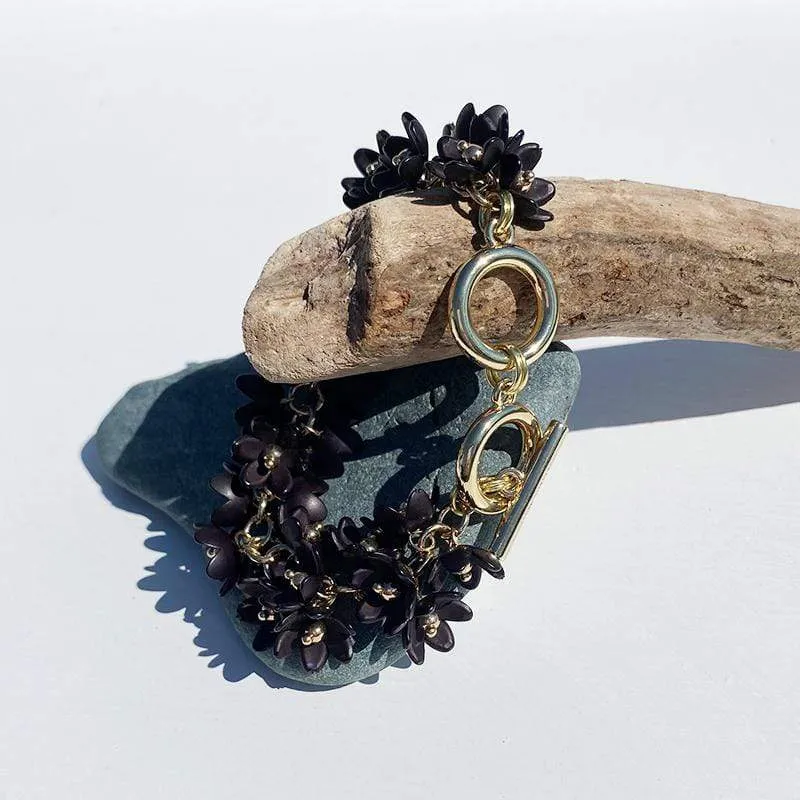 Dainty Flower Petal Charm Bracelet