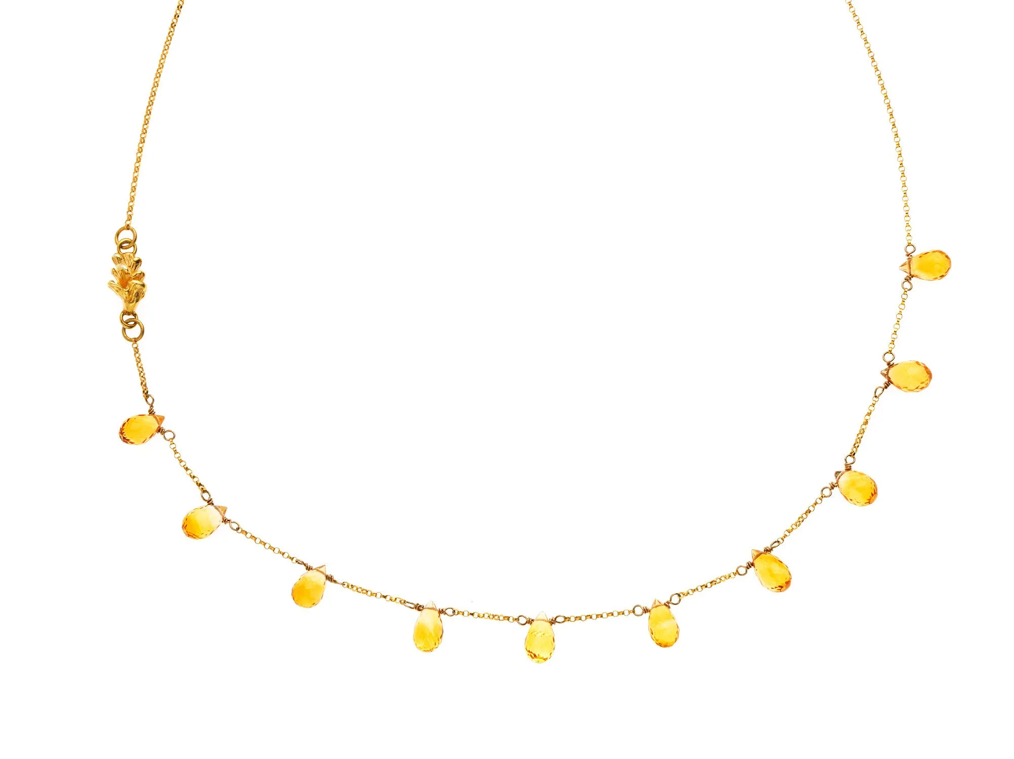 Destined Pinecone - Citrine necklace