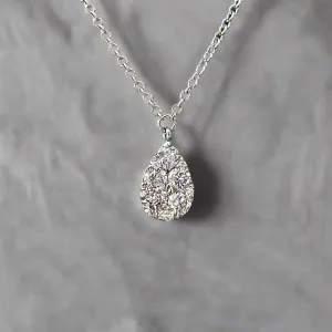 Diamond Pear Drop Pendant