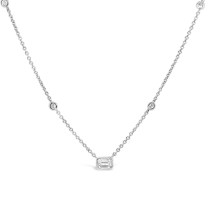 Diamond Pendant with Diamonds by the Yard Chain