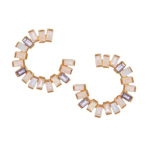 Earrings  - Open Gemstone Hoops