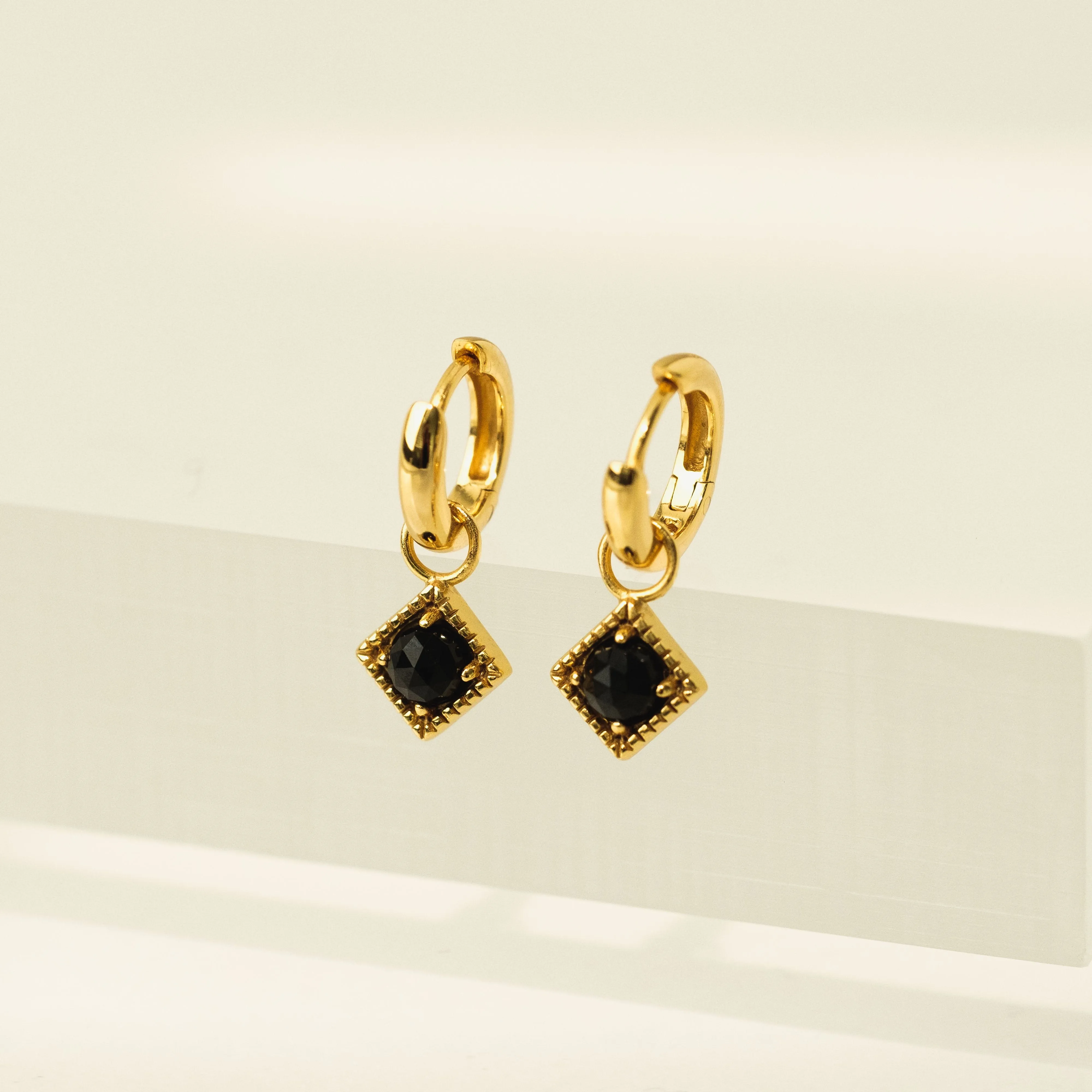 Eclipse Huggie Drop Hoop Earrings