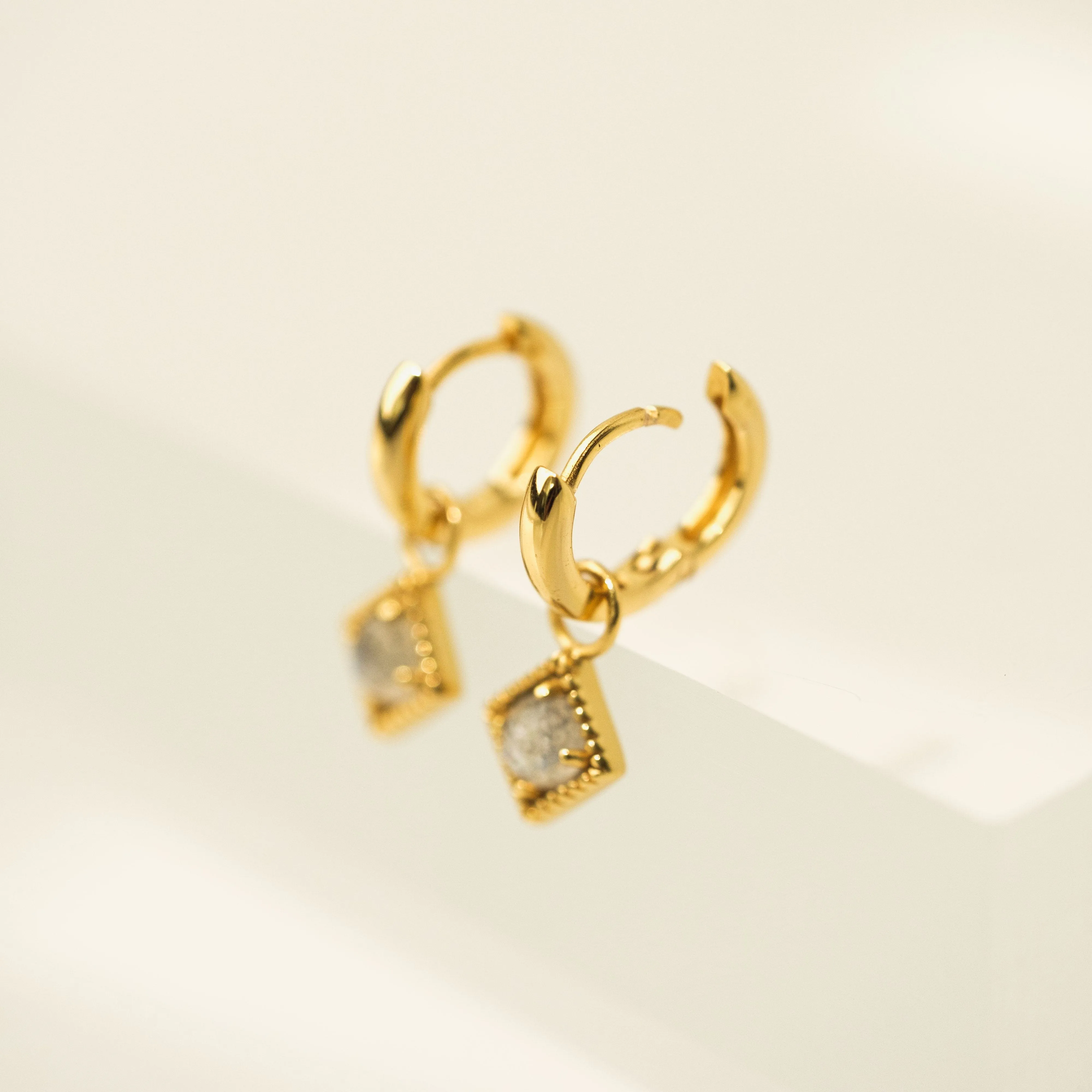 Eclipse Huggie Drop Hoop Earrings
