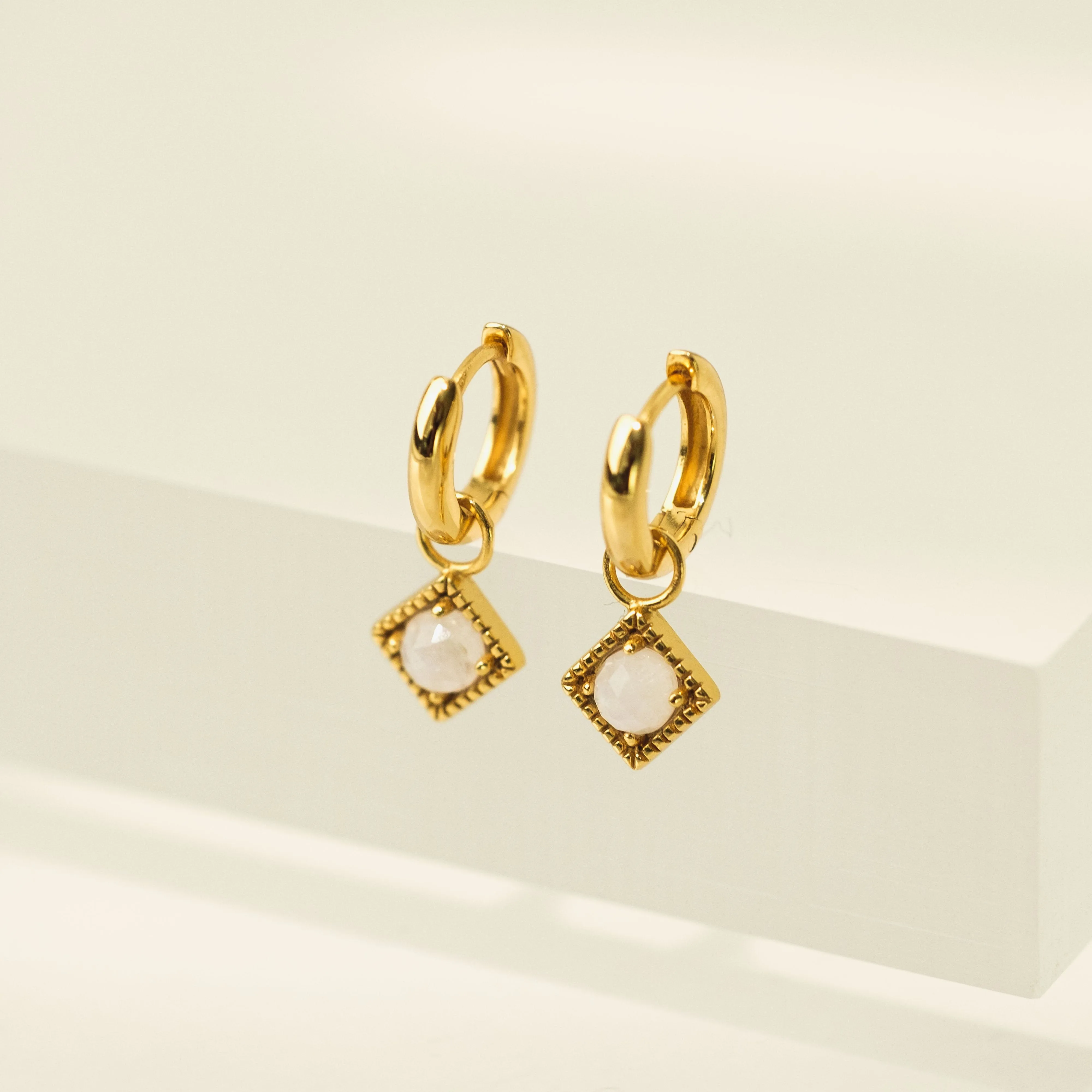 Eclipse Huggie Drop Hoop Earrings