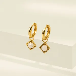 Eclipse Huggie Drop Hoop Earrings