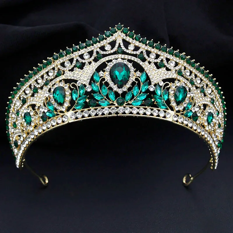 Elegant Crystal Crown Headdress Style Hair Accessories