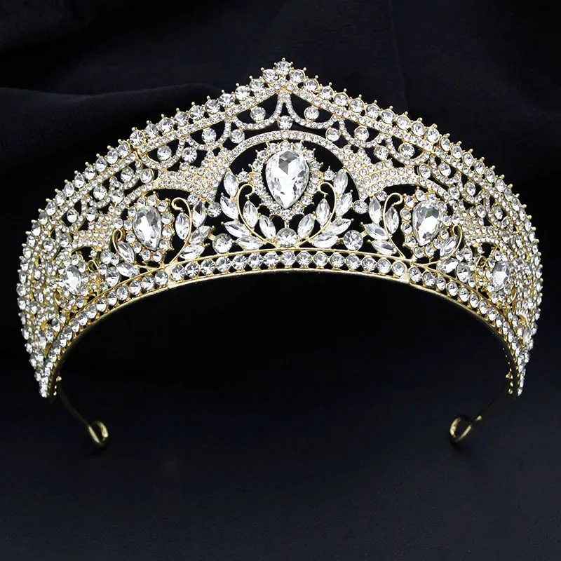 Elegant Crystal Crown Headdress Style Hair Accessories