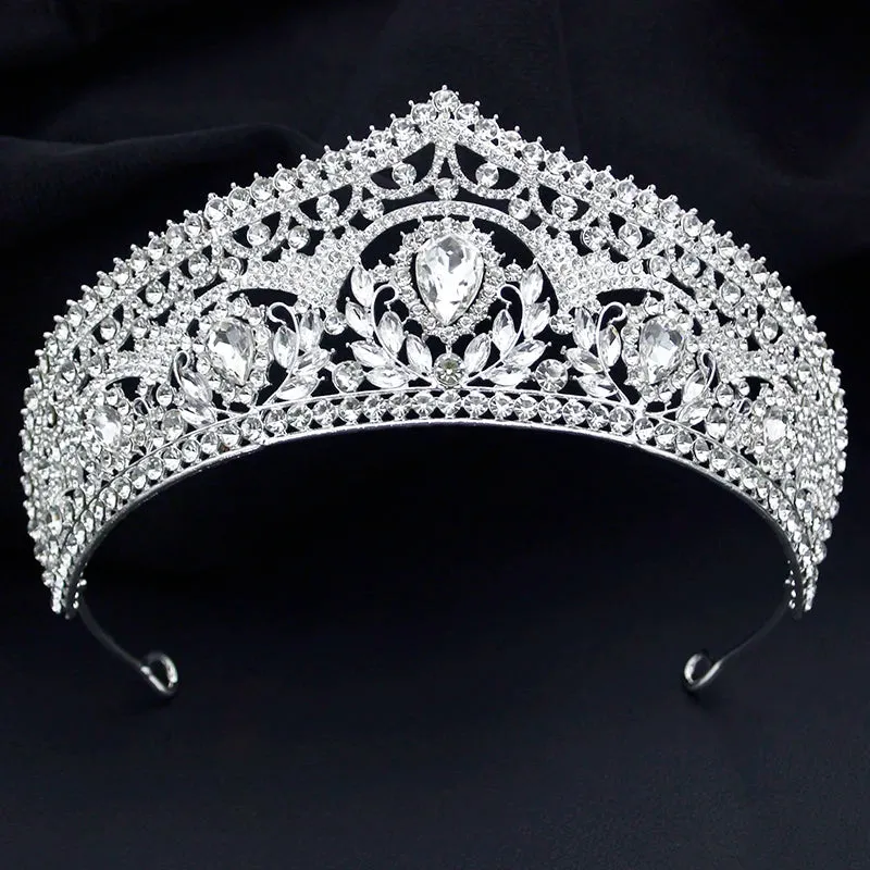 Elegant Crystal Crown Headdress Style Hair Accessories