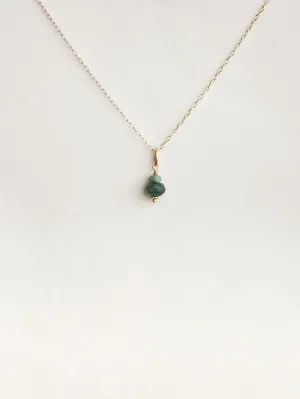 Elle Necklace with Emerald - 14k Gold