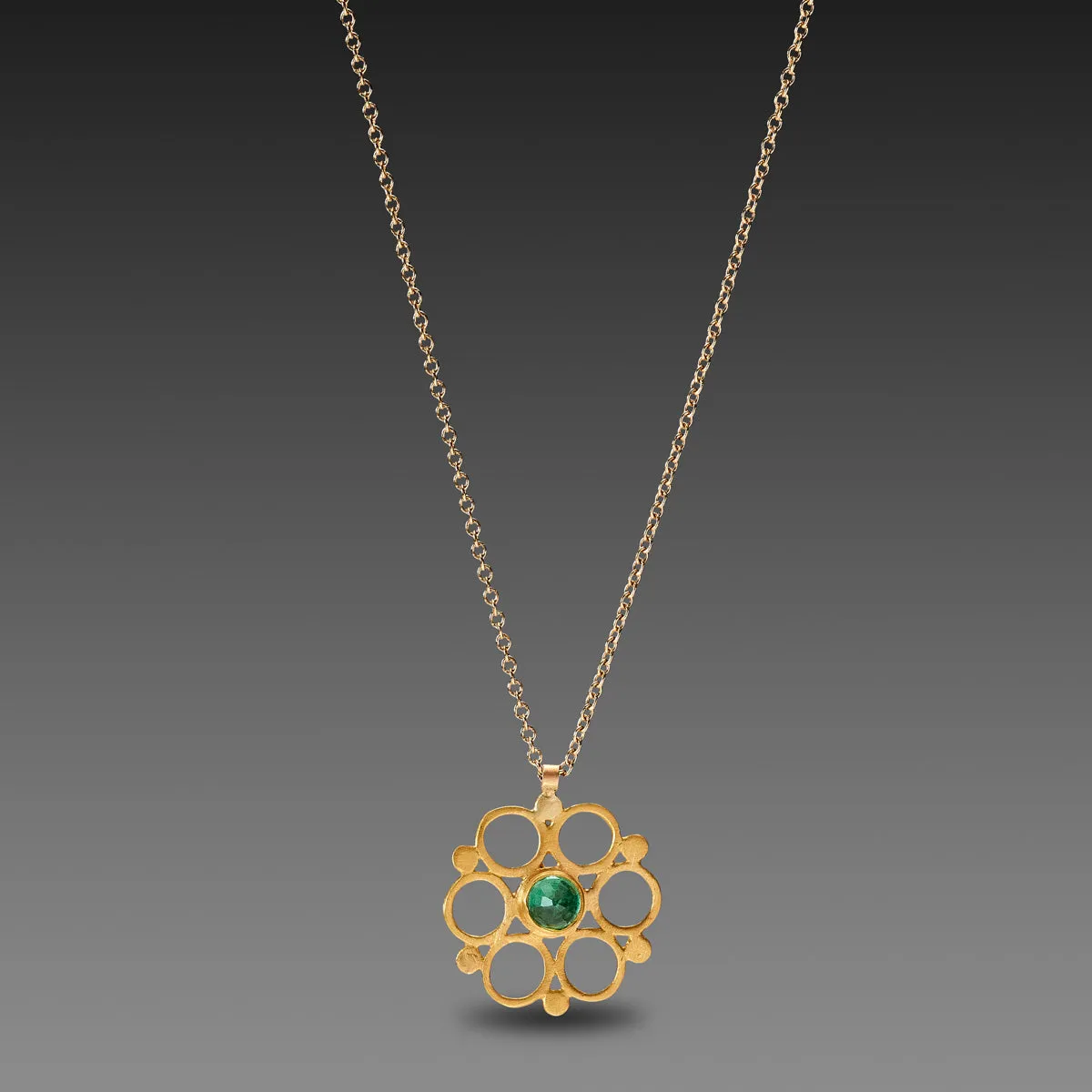 Emerald Mandala Necklace