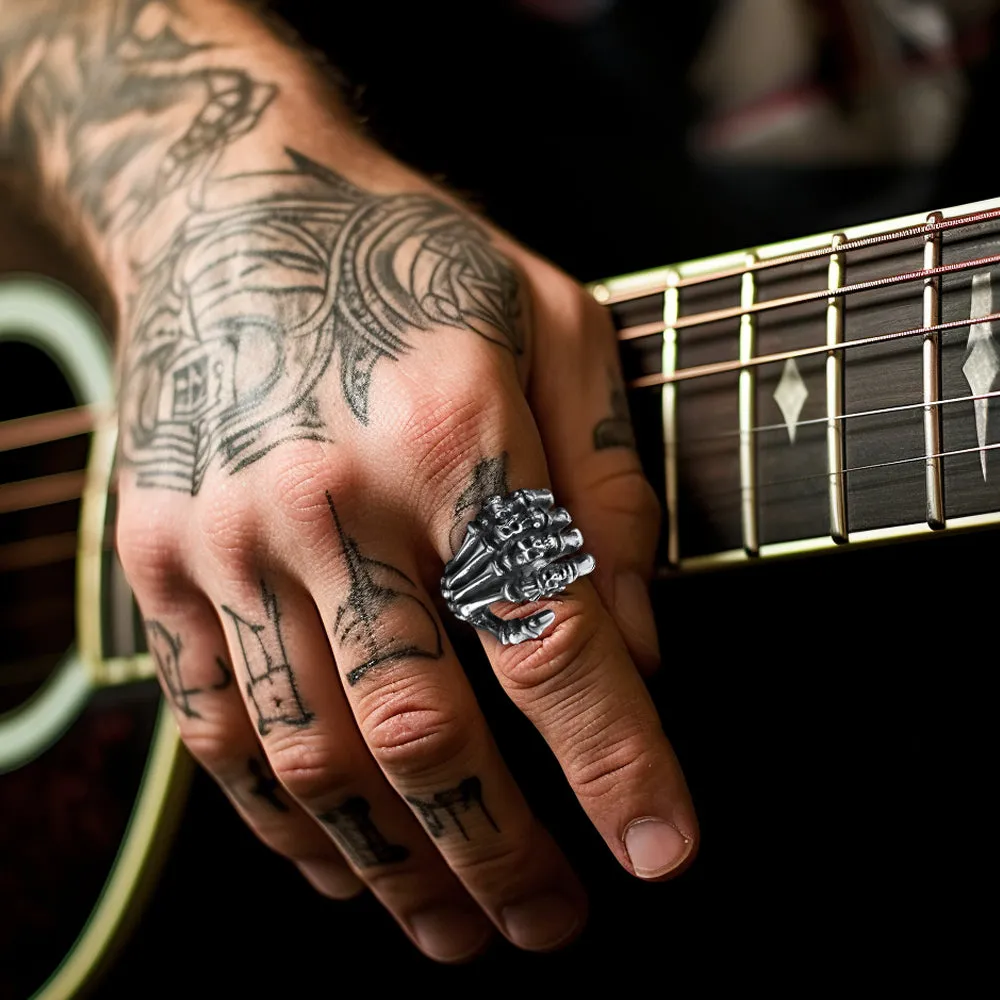 Flash Sale Gothic Skull Skeleton Finger Claw Ring for Men