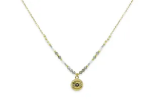 Fortuna Labradorite Evil Eye Necklace