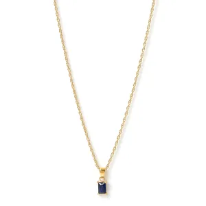 Gia Gold Necklace - Sapphire