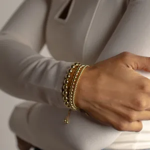 Gold Adjustable Bracelet in 3mm