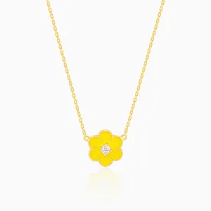 Golden Flower Power Necklace