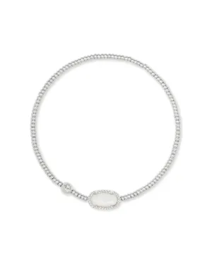 Grayson Silver Stretch Bracelet in Ivory Mother of Pearl by Kendra Scott