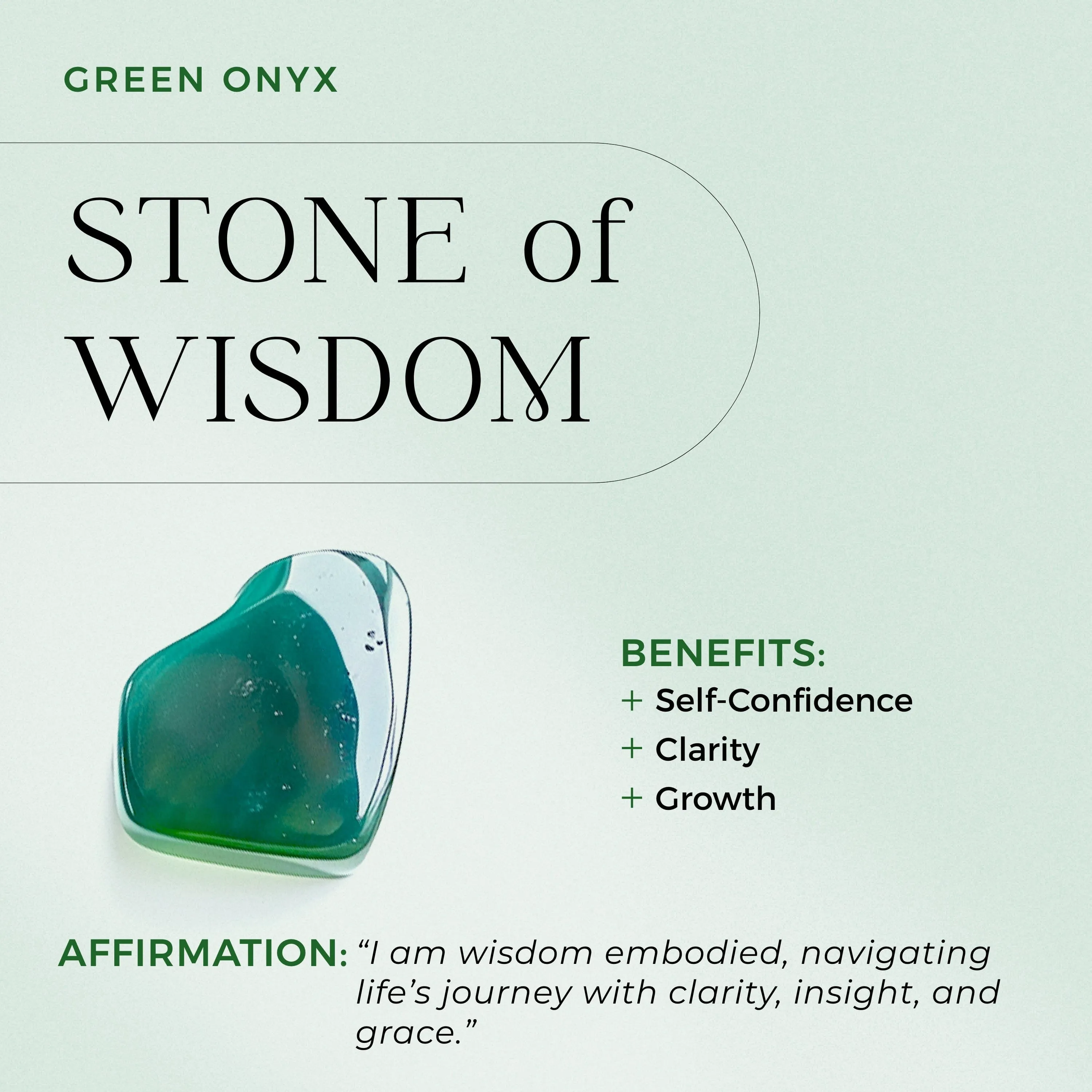 Green Onyx Necklace Sway - May Birthstone