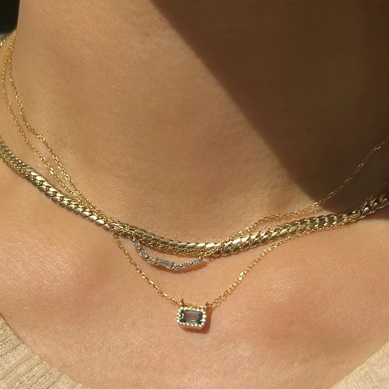 Green Sapphire EC Necklace (ready to ship option)*