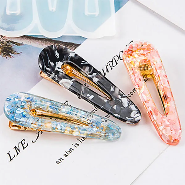 Hair Barrette Silicone Mould (3 Cavity) | Make Your Own Hair Accessories | Hair Clip Mold | Resin Jewellery DIY (24mm x 66mm)
